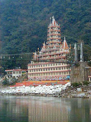 On the Ganges just upstream from Rishikesh in Lakshman Jhula