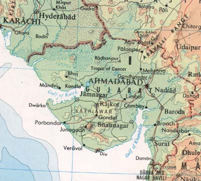 Mapof the Rajkot area